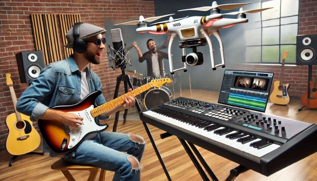 espectáculos musicales grabar con drones