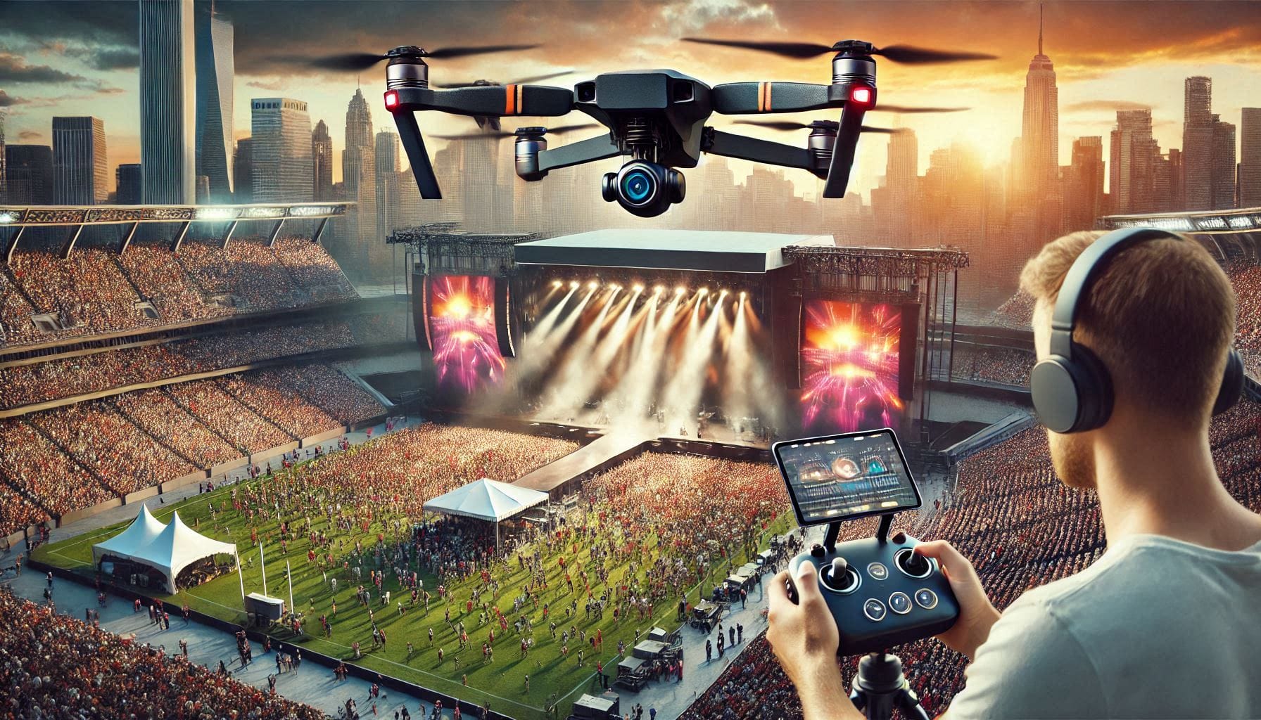 grabaciones espectáculos con drones