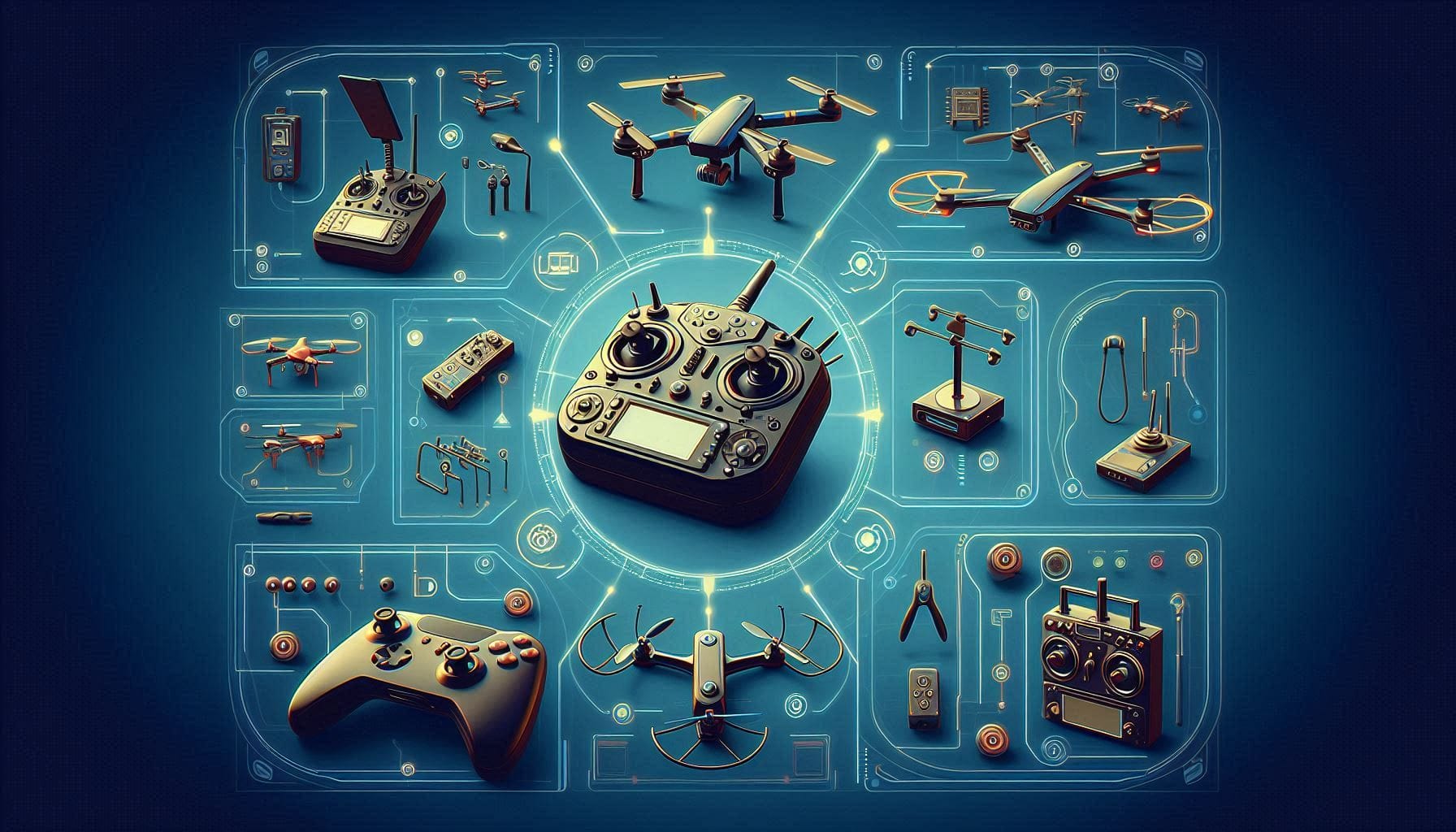 tipos de control remoto drones