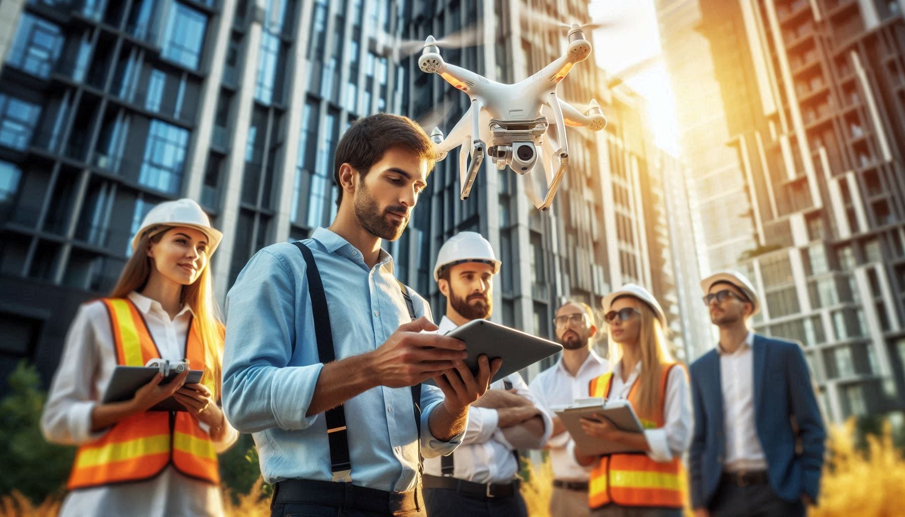 inspeccionar con dron un edificio