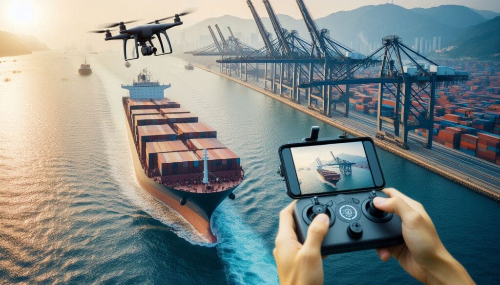 grabaciones barcos drones naval