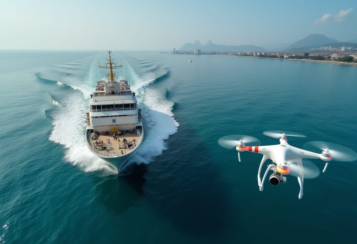 seguimiento barcos con drones