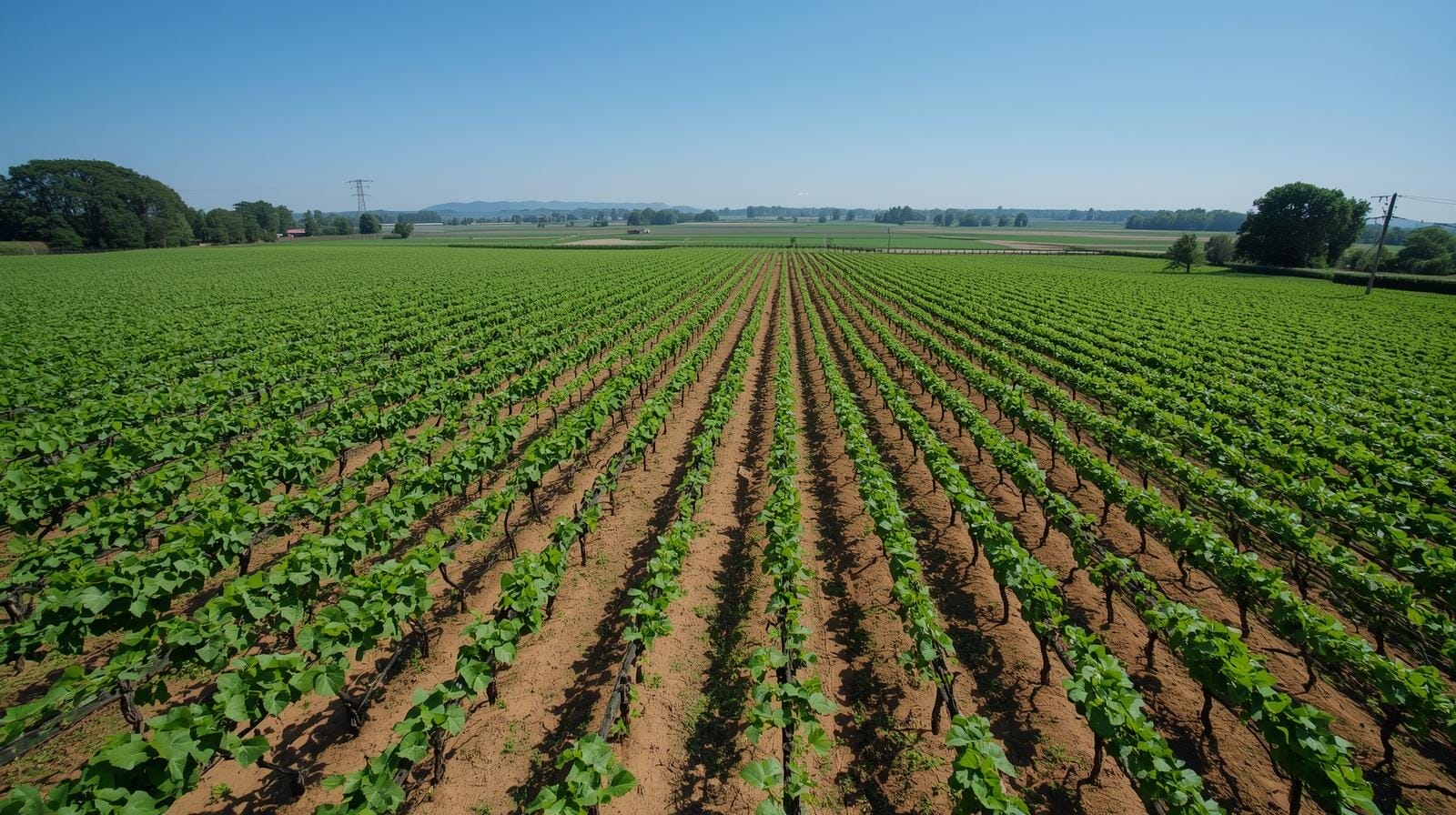 cultivos de uva drones
